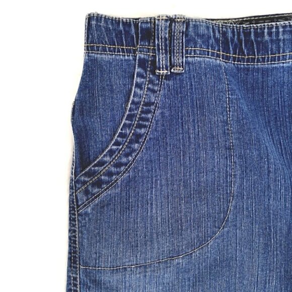 Gloria Vanderbilt Women's Blue Capris High Rise - Picture 11 of 12